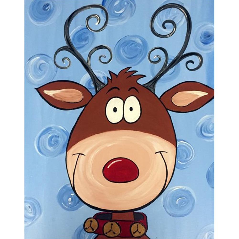 

30x40cm Round Drill Diamond Painting-Christmas Sheep, 501 Original