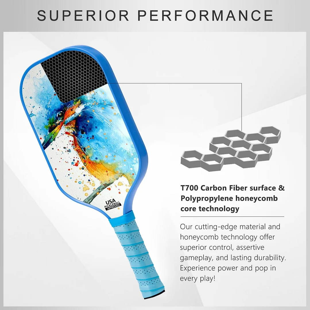 Original Paddle (16mm) T700 Sandblasted Carbon Fiber-Acrylic Ace Paddle