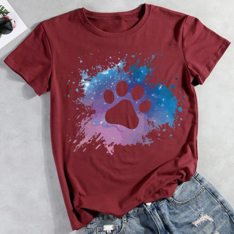 Dog paw print  Pet Animal Lover T-shirt Tee -012423-CB