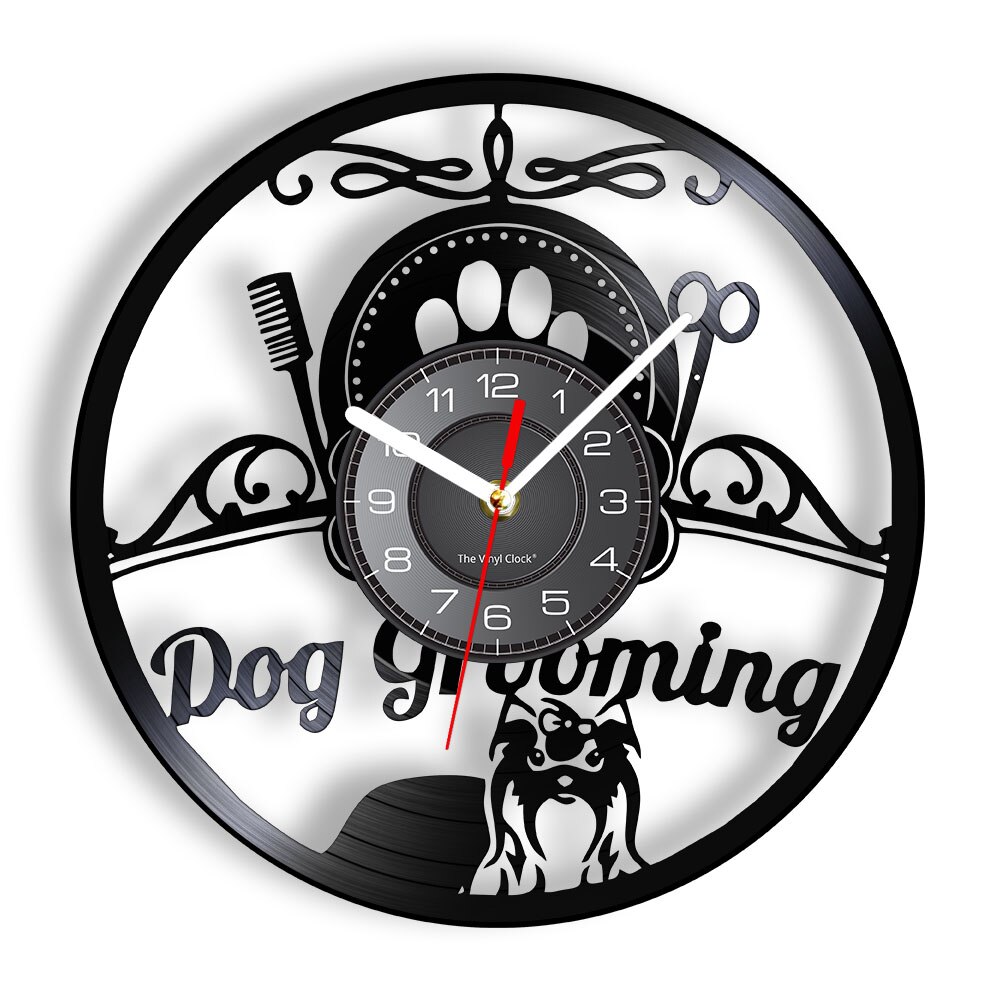 

Dog Grooming Disk Crafts - Vinyl Record Wall Clock - Without LED, 501 Original