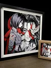3D Decorative Paint of Grey & White Mikasa Ackerman - Attack On Titan Decorative Painting - momo Studio