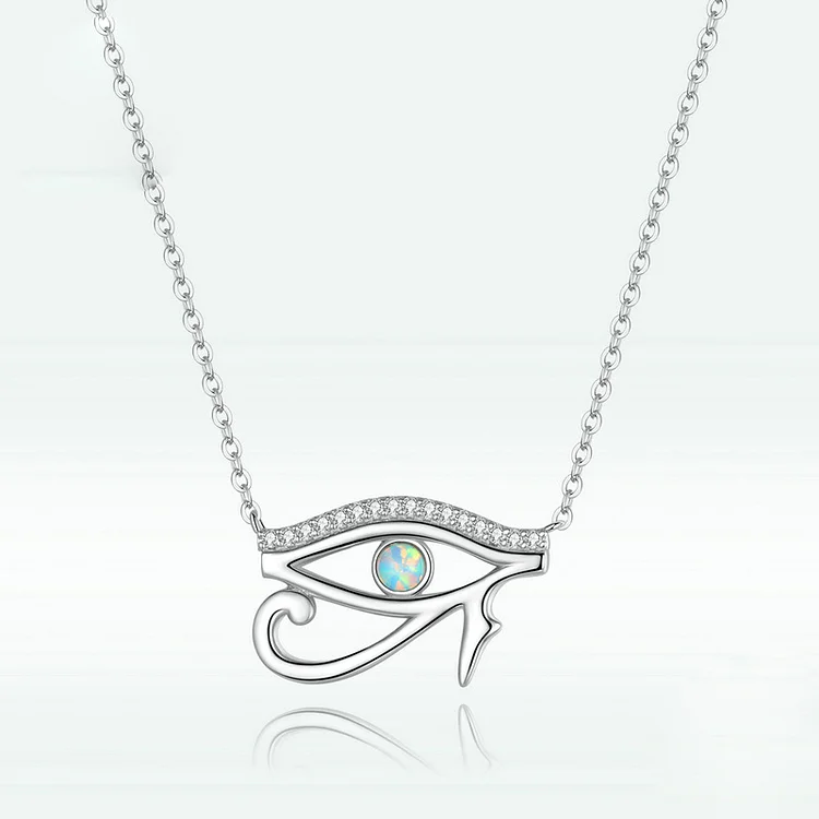 Olivenorma Eye Of Horus Opal Sterling Silver S925 Necklace