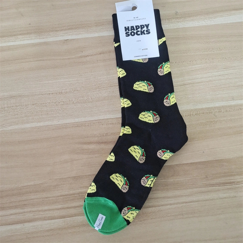 Women’s Vacation Minimalist Polka Dots Cotton Crew Socks A Pair