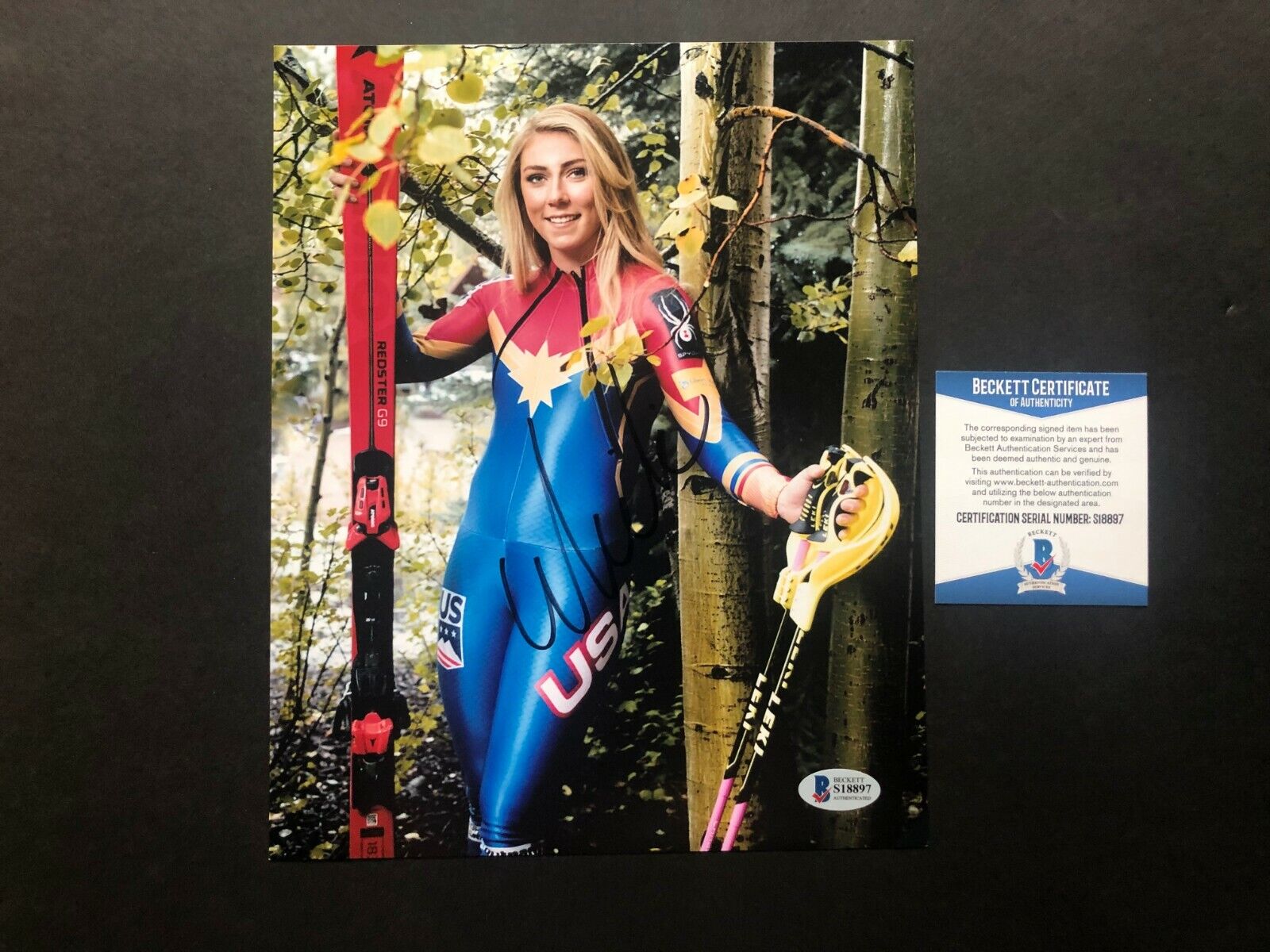 Mikaela Shiffrin Hot! signed autographed US Olympic 8x10 Photo Poster painting Beckett BAS coa