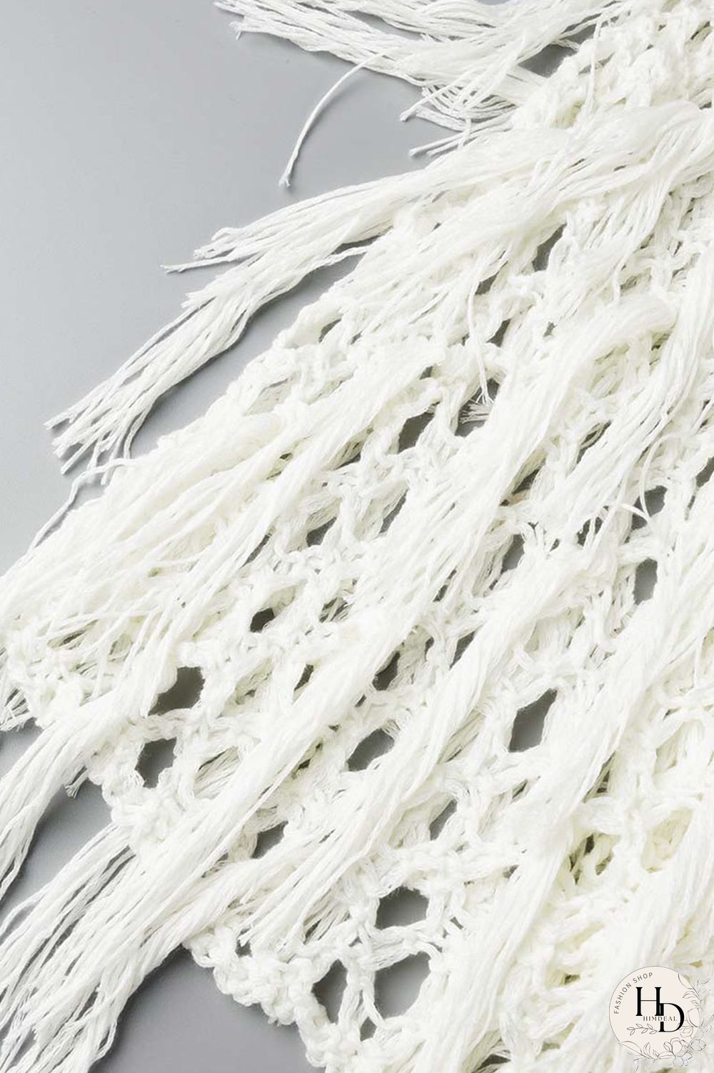 Rose Red Sexy Solid Tassel Hollowed Out Patchwork Halter Sleeveless Two Pieces