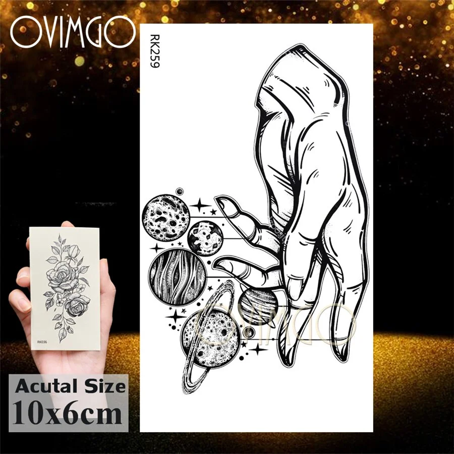Sdrawing Sexy Kiss Haert Star Temporary Tattoos Paste Paper Body Art Arm Beck Fake Tatoo For Men Women Disposable Tattoo Sticker