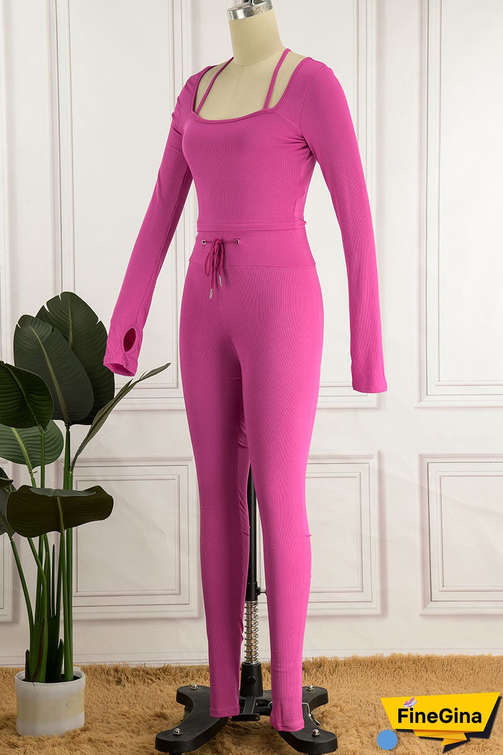 Yellow Casual Street Solid Patchwork Square Collar Long Sleeve Two Pieces