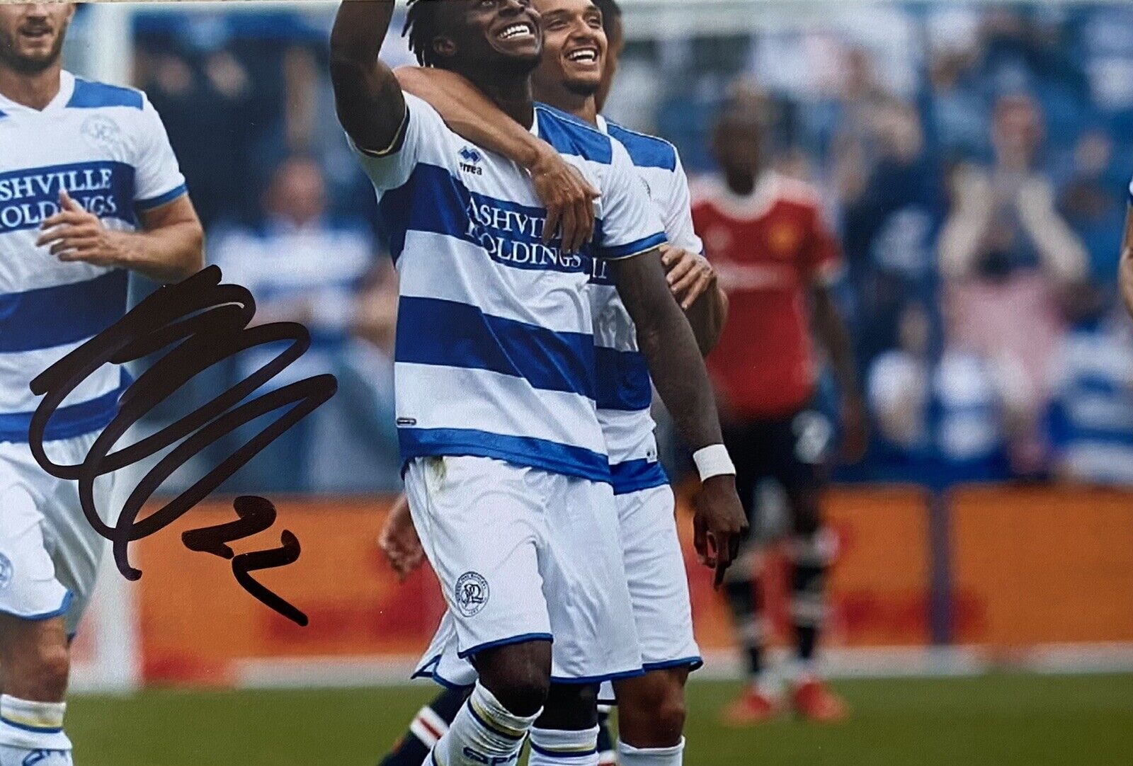 Moses Odubajo Genuine Hand Signed QPR 6X4 Photo Poster painting 2