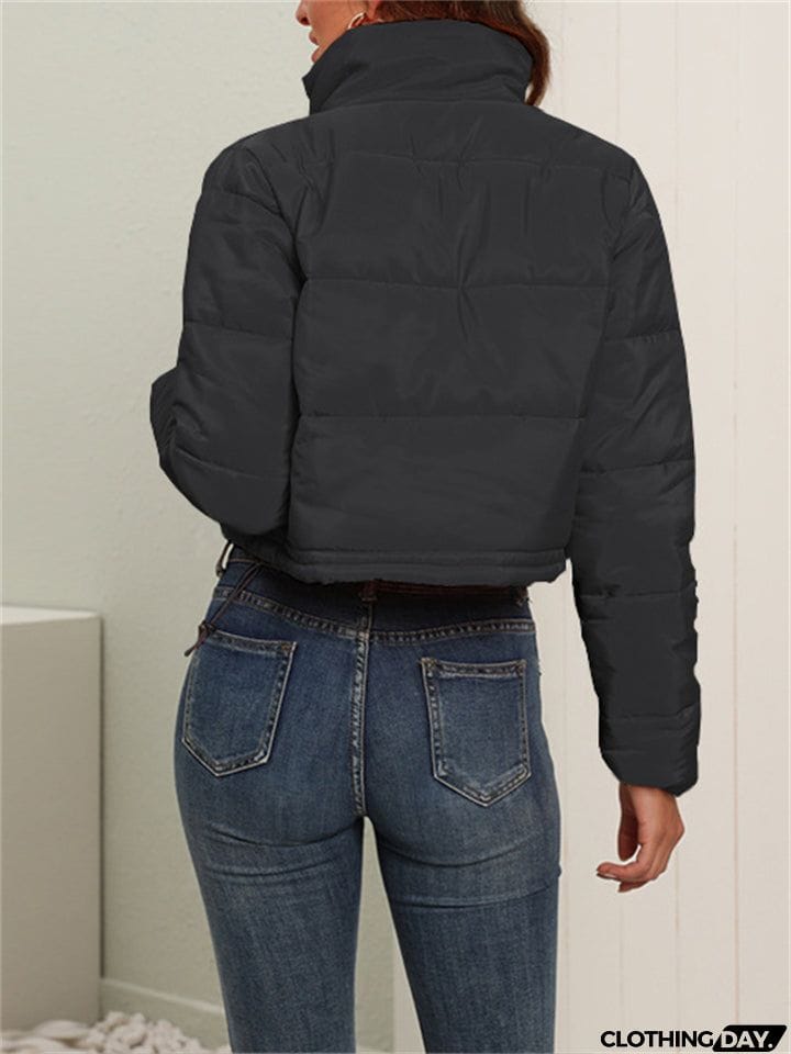 Winter Fashionable Women's Warm Crop Down Coats