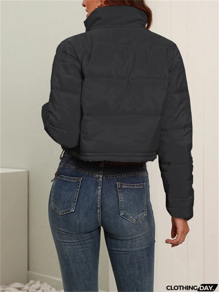 Winter Fashionable Women's Warm Crop Down Coats