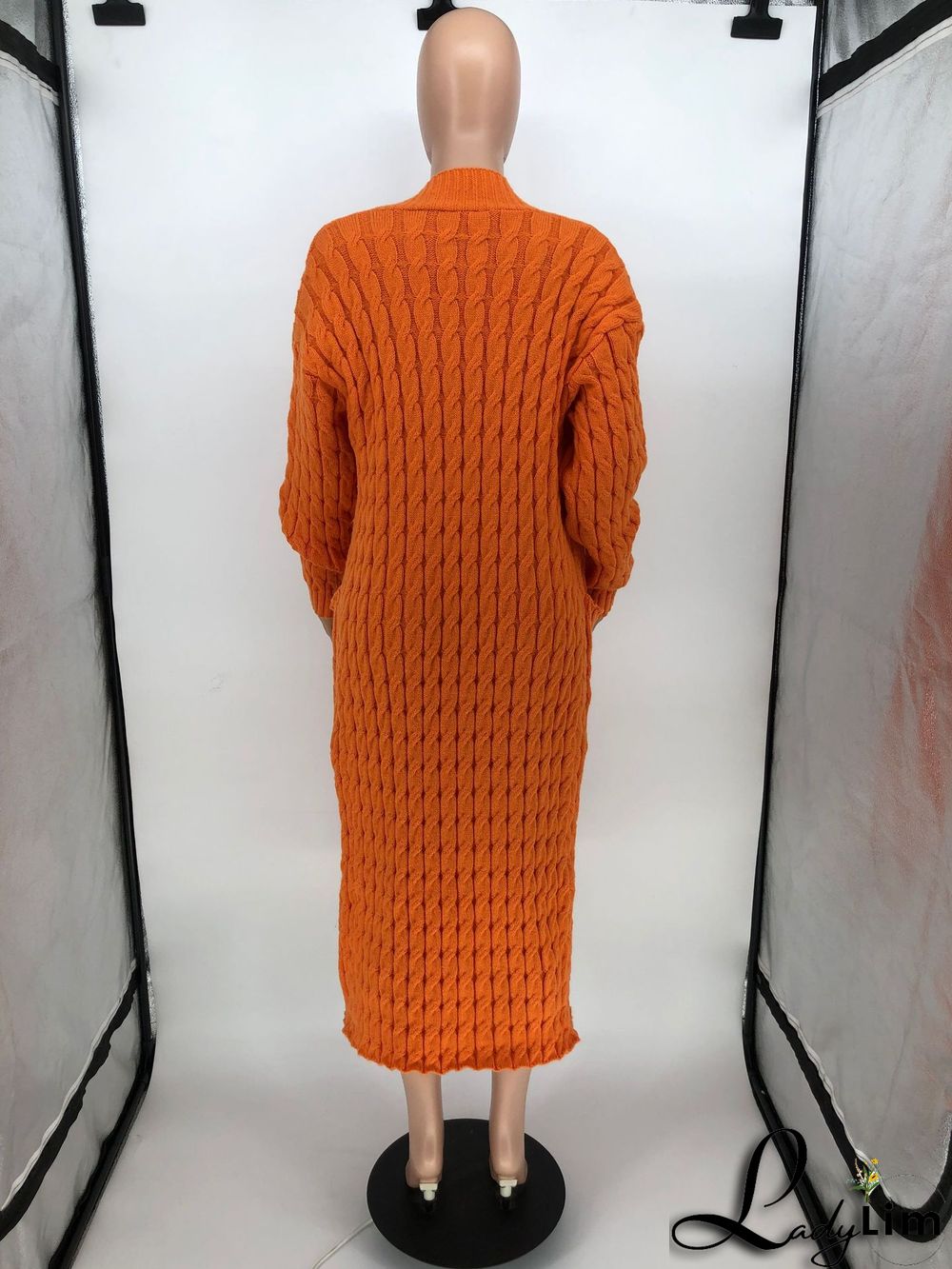 Women Winter Long Sleeve Plush Long Sweater Jacket