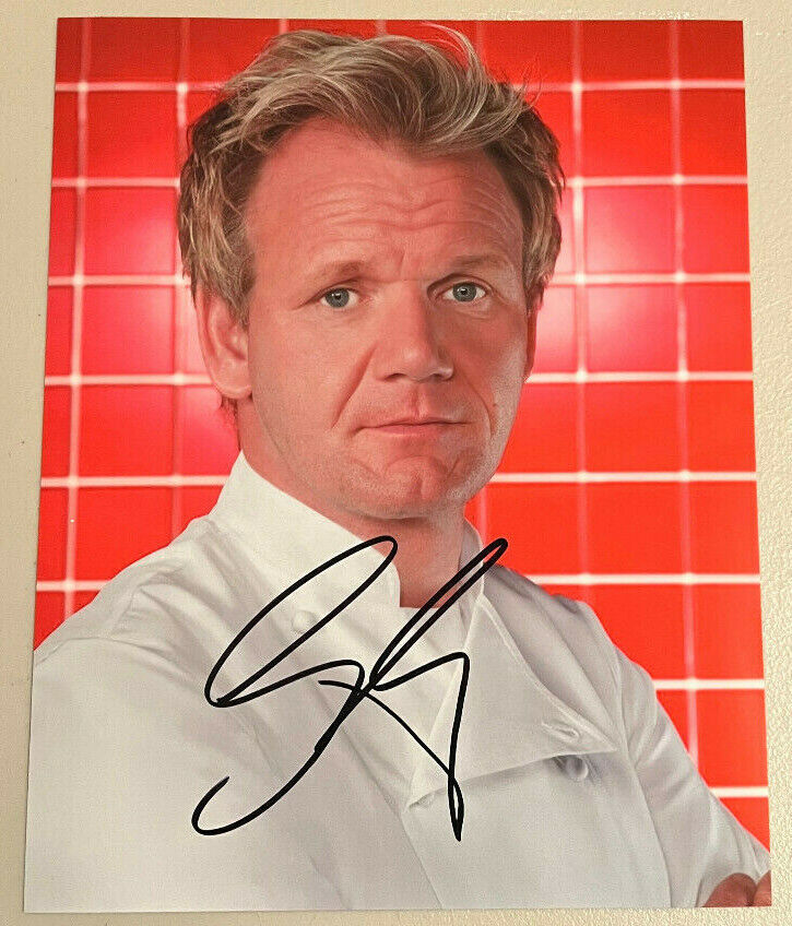 Gordon Ramsay Chef Hell's Kitchen Hand Signed Autographed 8x10 Photo Poster painting w/Holo COA