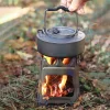 Pure Titanium Wood Stove Outdoor Portable Foldable Barbecue Stove