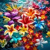 Color Flower-14CT Stamped Cross Stitch 50*50cm tapestrymarket