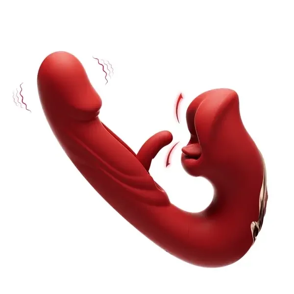 pearlsvibe -  Rose Kiss Tongue Licking G Spot Flapping Massage Vibrator