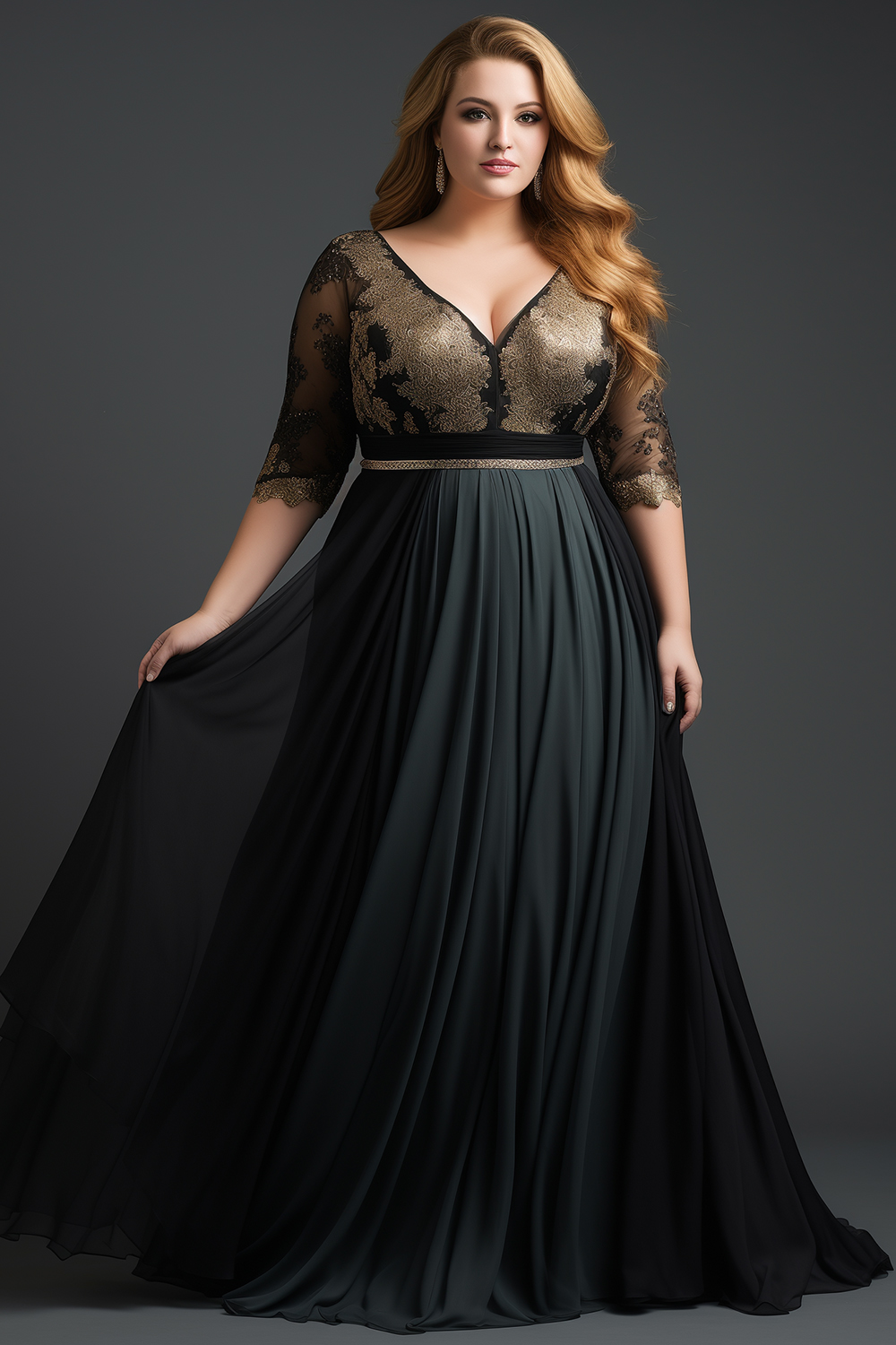 Black Hooded Dress/Black Womens Dress/ Plus Size Clothing main image 1