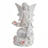 Solar Angel Garden Decor Resin Statue Outdoor Light 600mAh Battery