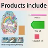 Diamond Painting Wooden Rainbow Flowers Necklace Display Stand Holder
