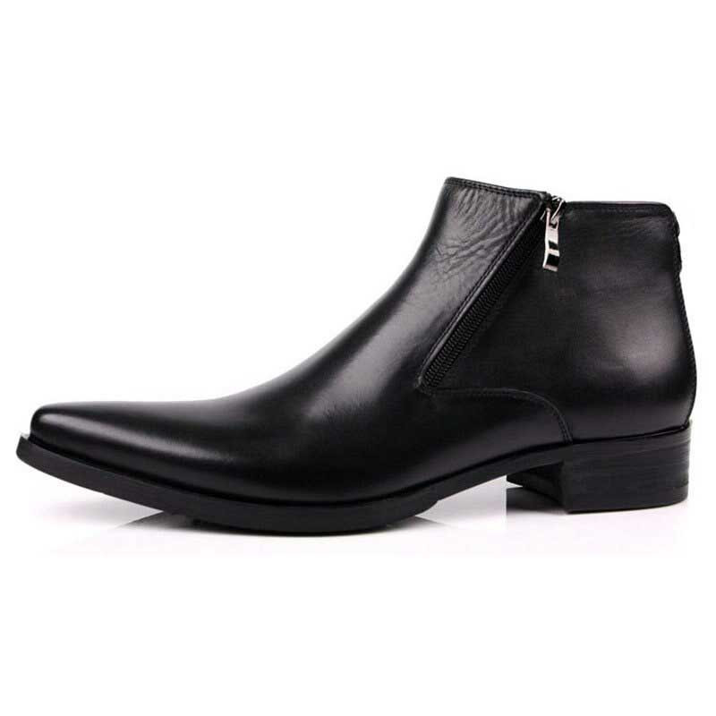 Mens black sale pointed boots