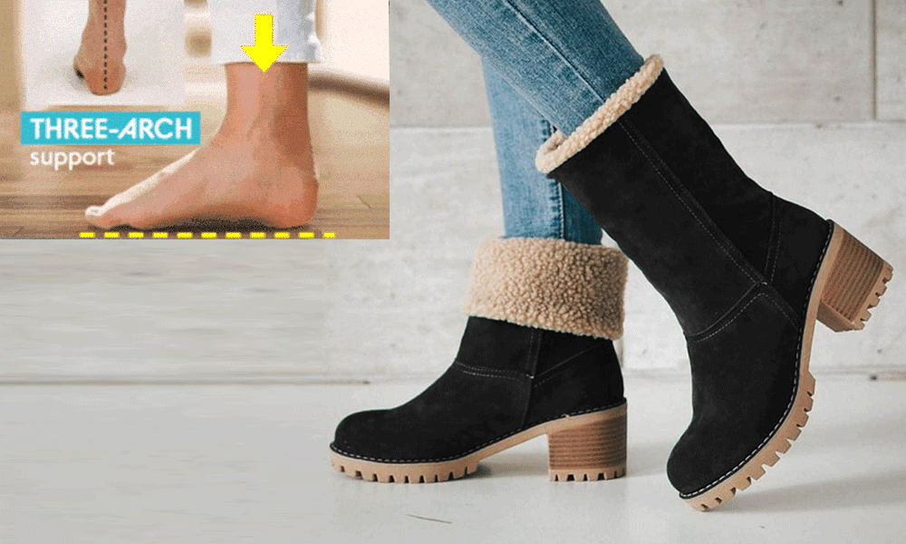 Zekear Seniors’ Chunky Heel Winter Boots – ModernOnlineMart