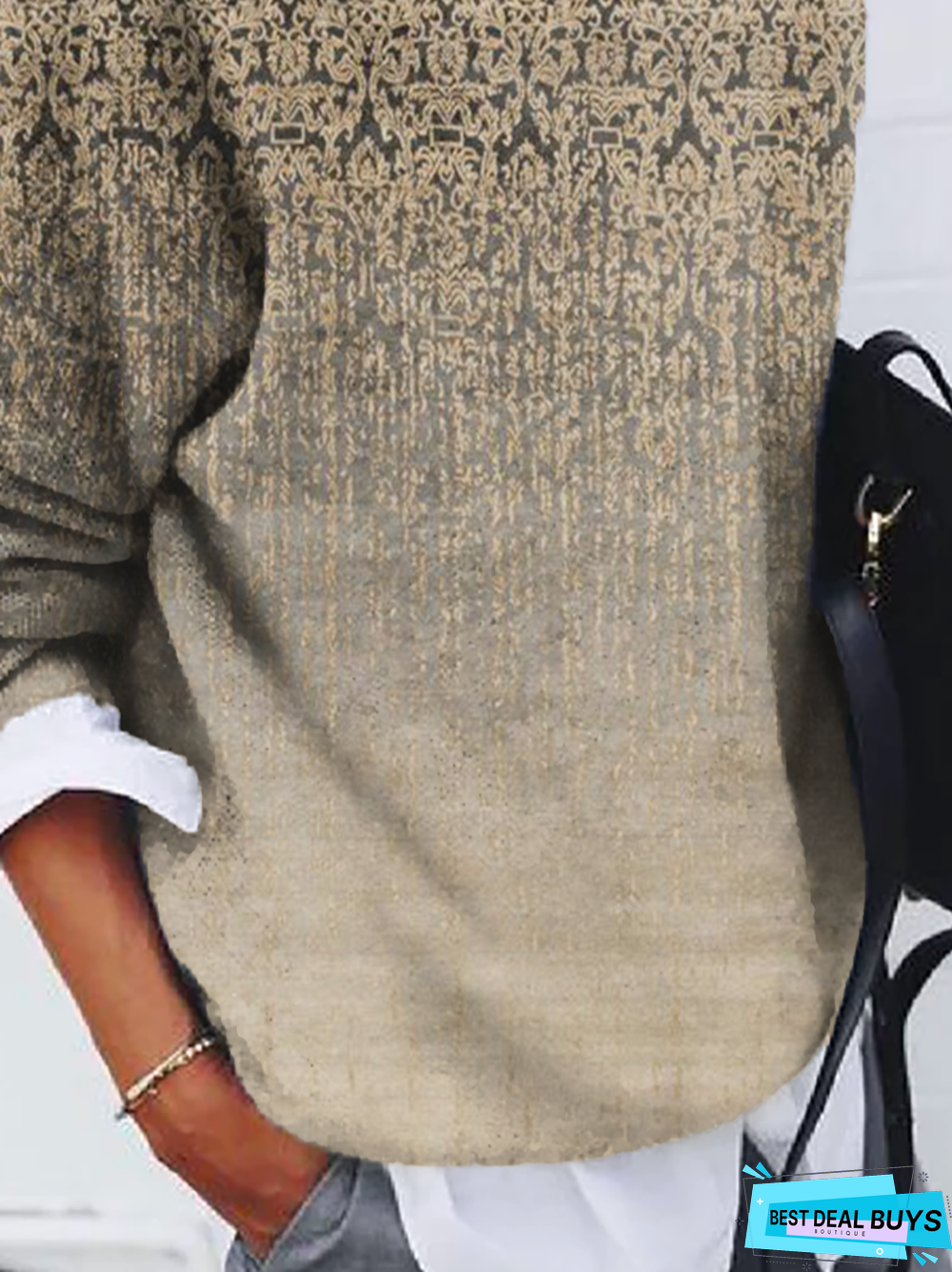 Abstract Printed Casual Crew Neck T-Shirt