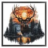 Sunset Deer-11CT Stamped/Counted Cross Stitch 40*40cm/15.75*15.75in tapestrymarket