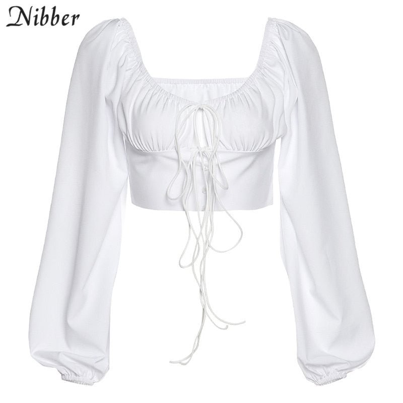 Nibber summer elegant romantic tassel tees crop top female high quality pure street slim wear 2020 Beach leisure vacation tshirt