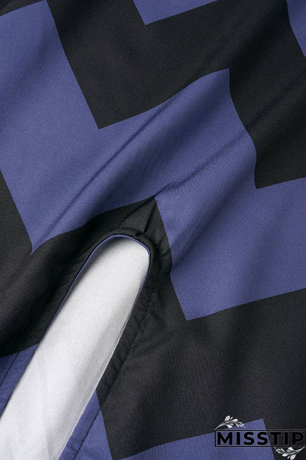 Gray Blue Daily Party Print Slit O Neck A Line Dresses