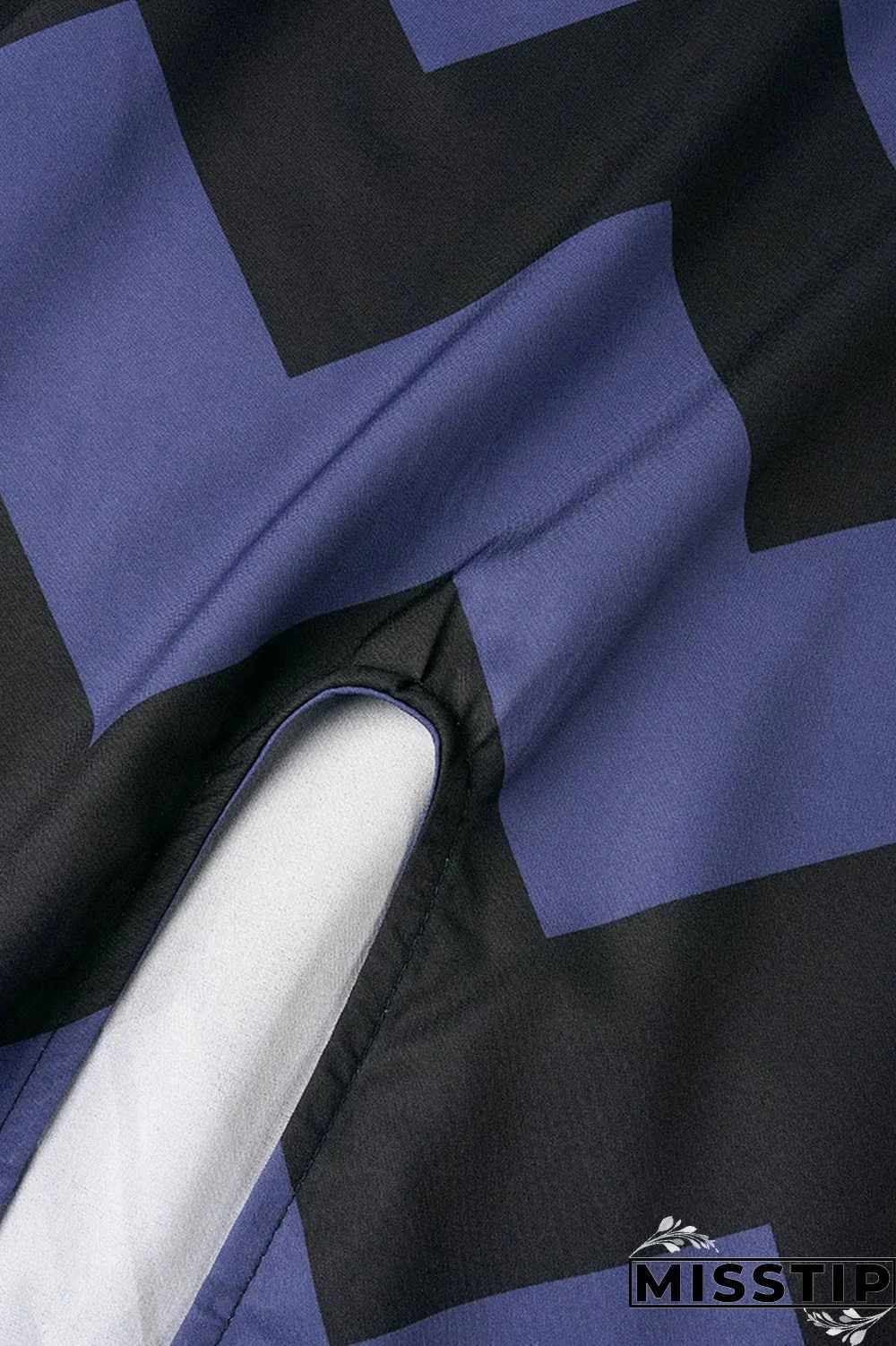 Gray Blue Daily Party Print Slit O Neck A Line Dresses