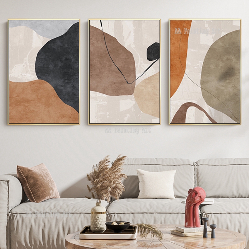 Abstract Canvas Wall Art Hand-painted Unframed 3PCS Group Oil Painting 2022 New Hot Selling Wall Picture Artwork On Canvas