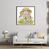 Rabbit Wearing A Straw Hat-14CT Stamped Cross Stitch 21*21cm/8.27*8.27in tapestrymarket