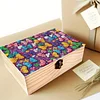 5D DIY Diamond Painting Handmade Wood Storage Box Crystal Storage Case (Bow)