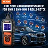 VEVOR BMW OBD2 Scanner Diagnostic Tool, for BMW/Mini/Rolls-Royce, Full System Diagnostic Scan Tool, 12 Special Functions, Car Read Code Reader with CBS SAS EPB ECM DME/DDE Oil Reset, Battery Matching