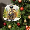 Diamond Painting Acrylic Christmas Train Diamond Painting Hanging Pendant Ornaments
