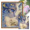 Cartoon Girl Cat-11CT Stamped Cross Stitch 40*50cm/15.75*19.69in tapestrymarket