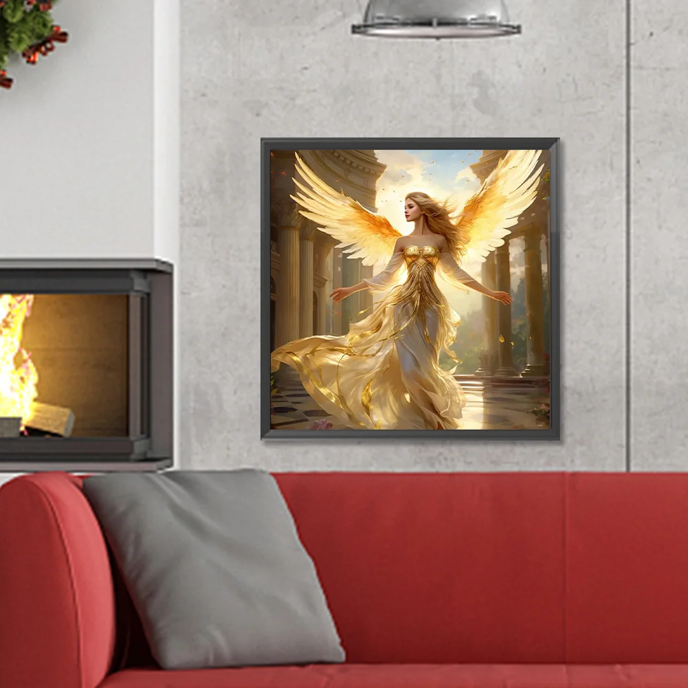 Diamond Painting - Full Round Drill - Angel Woman(Canvas|30*30cm)