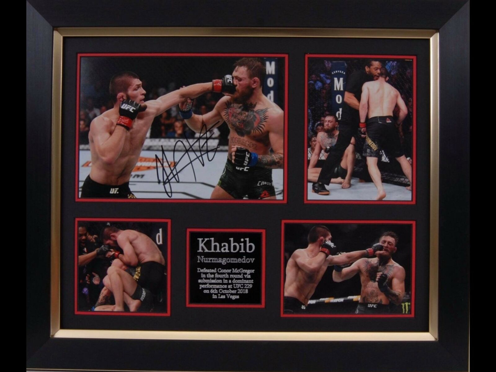 Khabib Nurmagomedov Signed & FRAMED Photo Poster painting Mount Display UFC Autograph AFTAL COA