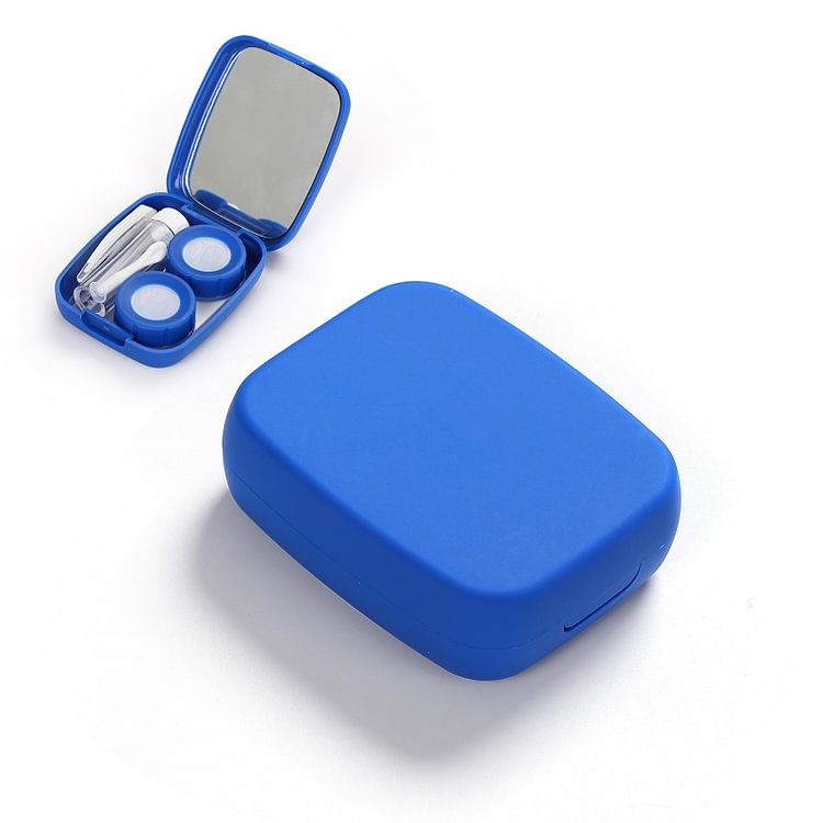 JOURNALSAY Klein blue Korean ins patent leather matte touch contact lens case