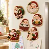 6PCS Santa Claus Series DIY Pearl Diamond Painting Christmas Fridge Magnets, Sparkling Rhinestone Refrigerator Magnet Craft Kit for Home Decor & Gifts