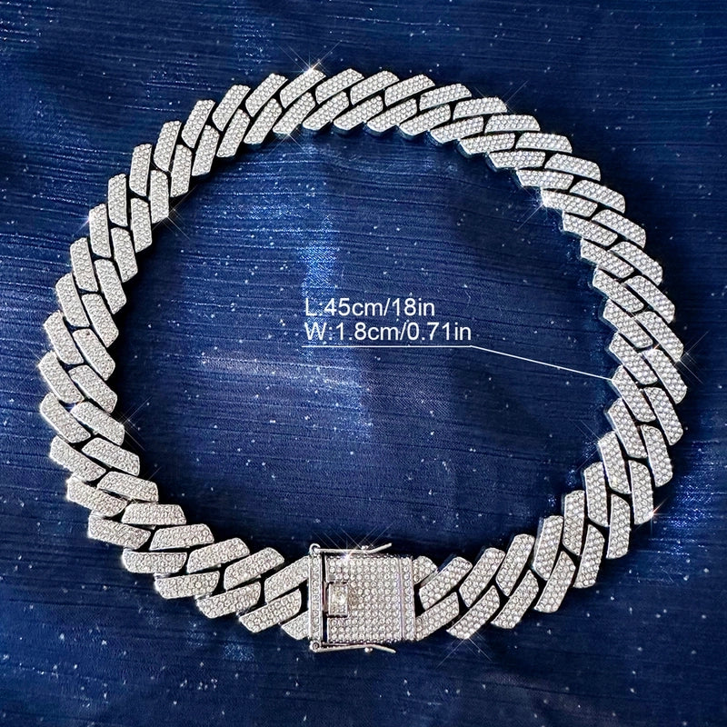 Hip-hop Exaggerated Rock Necklace Alloy Inlay Rhinestones Men’s Pendant Necklace