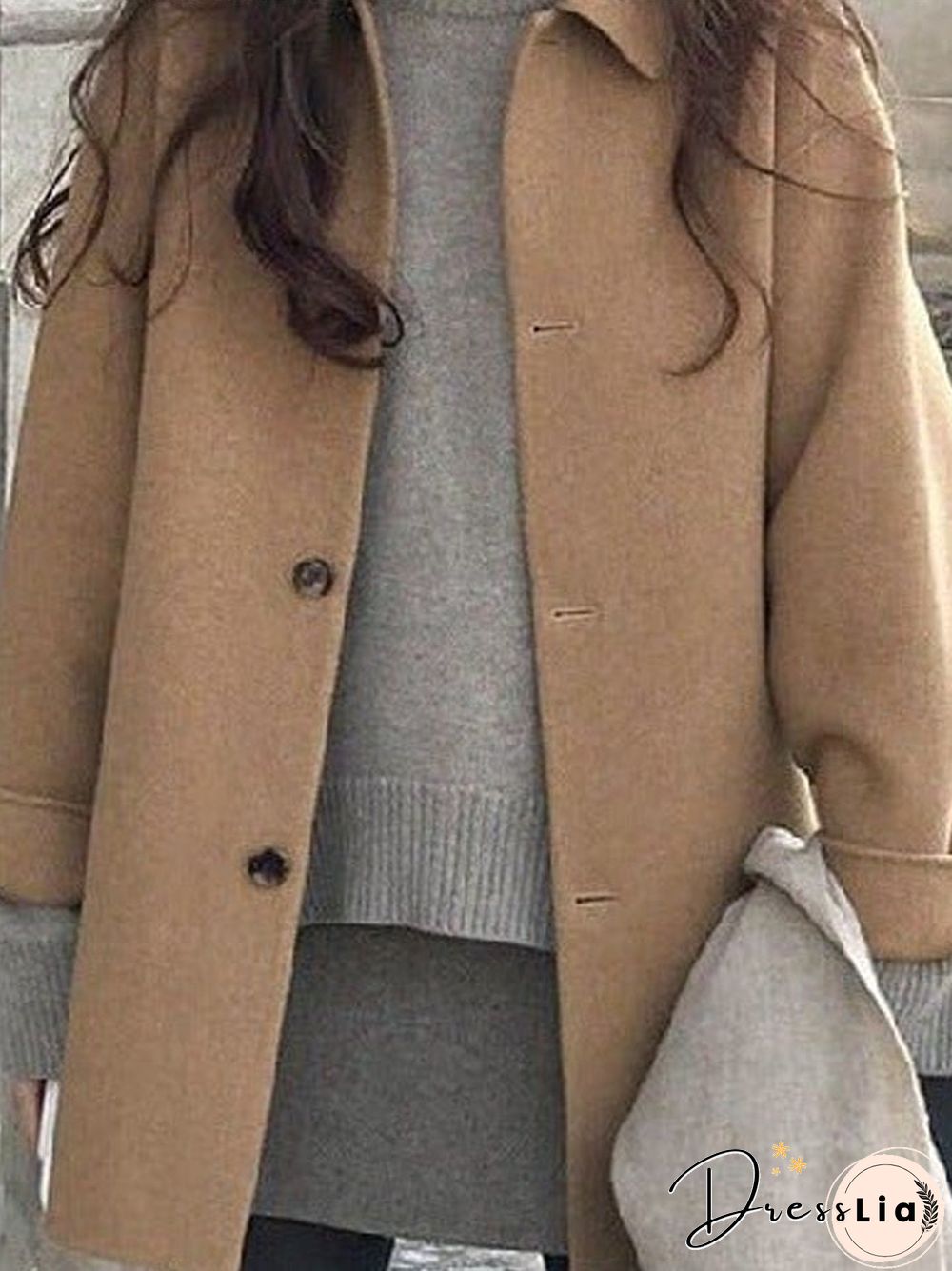Wool Long Thick Popular Woolen Coat Women