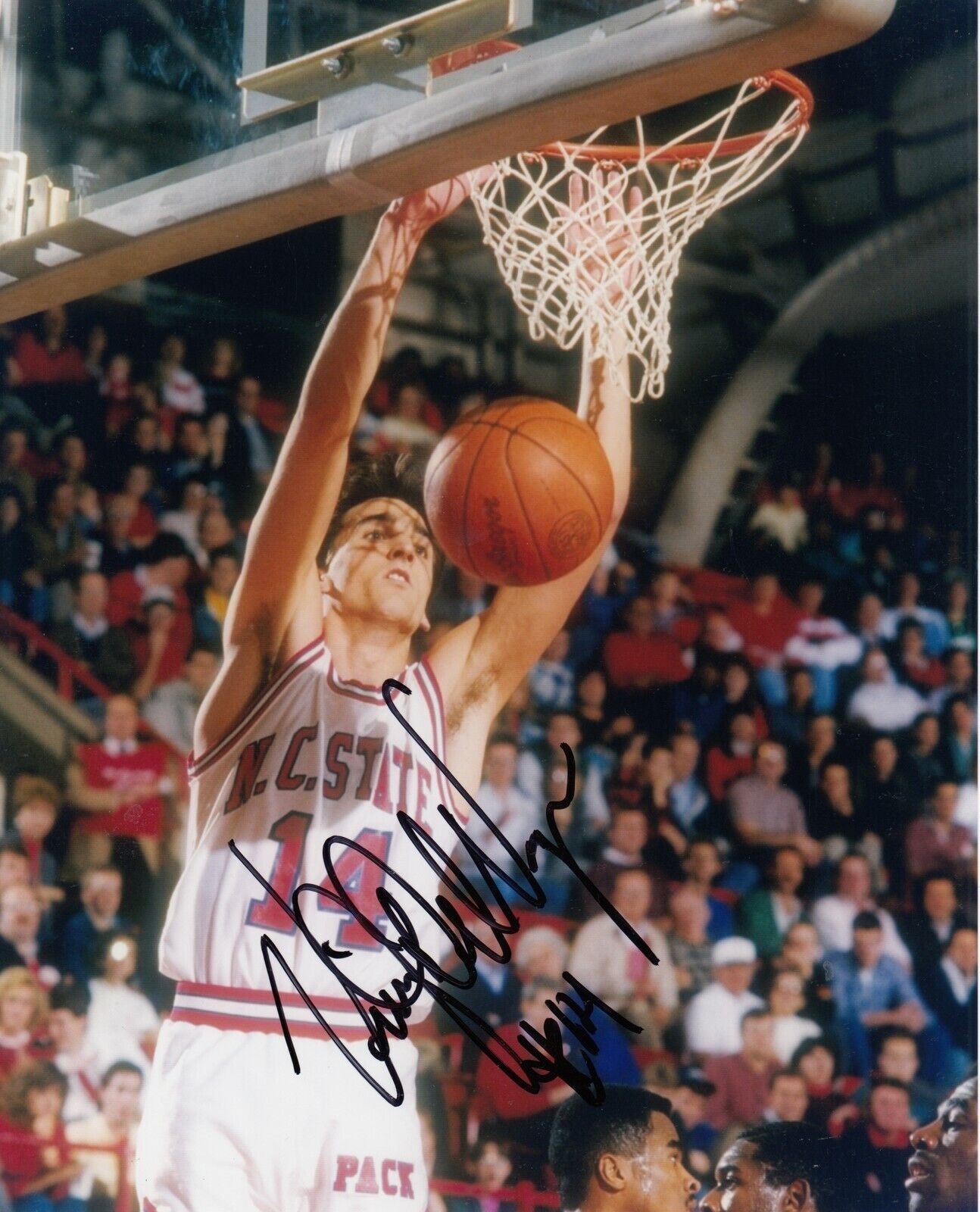 Vinny Del Negro #0 8X10 Signed w/ COA North Carolina State Wolfpack