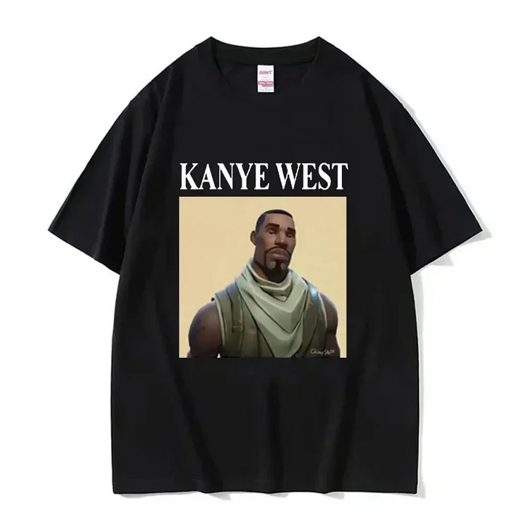 Funny Kanye West T-Shirt Men's Vintage Hip Hop Rap Style T-shirt Streetwear at Hiphopee