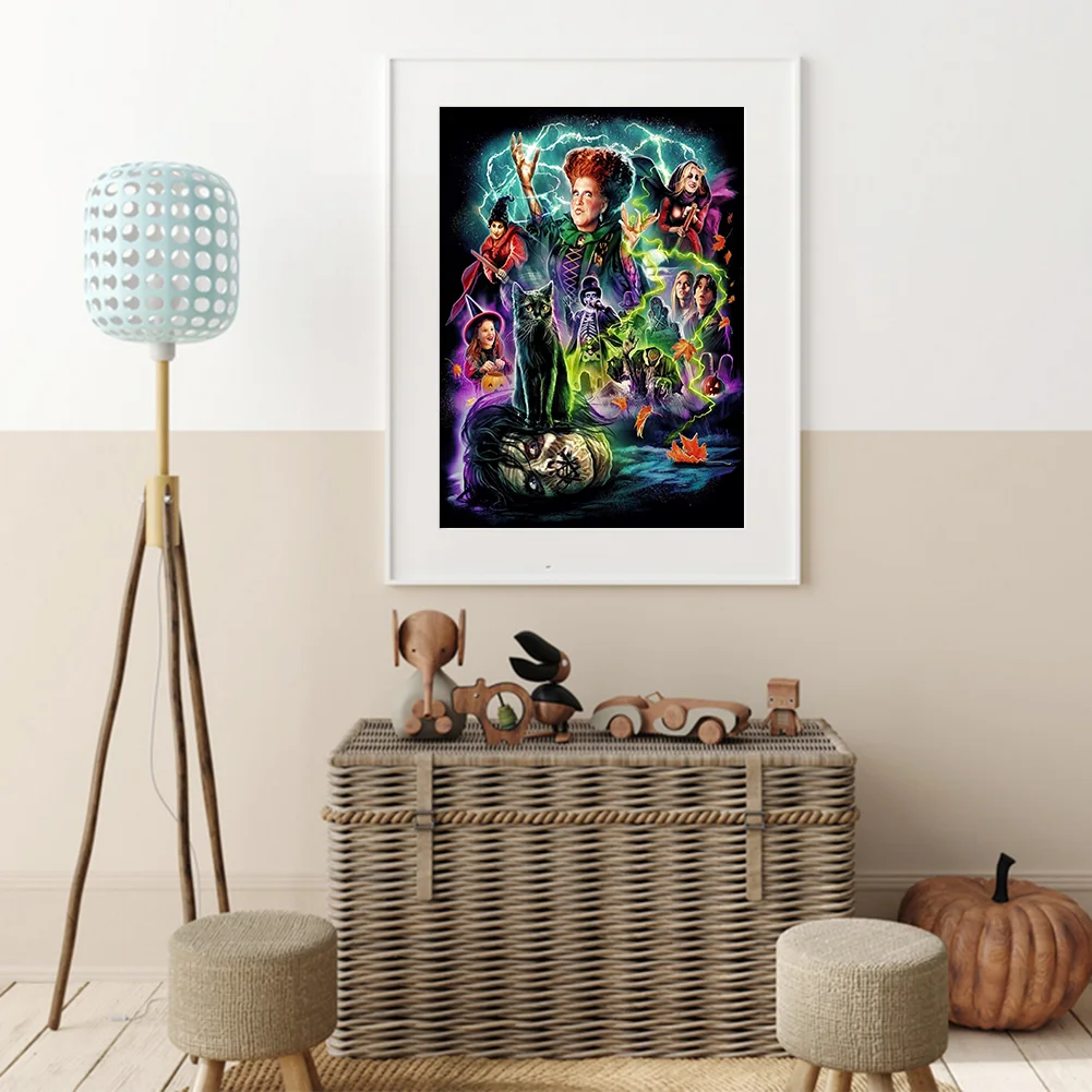 11CT Full Stamped Cross Stitch - Hocus Pocus Witch(Canvas|40*50CM)