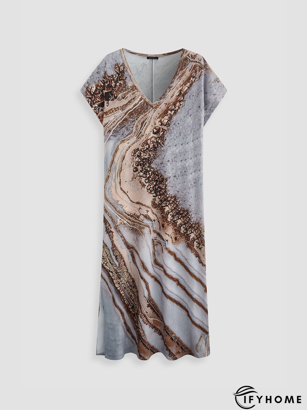 Vacation Ombre Regular Fit V Neck Dress | IFYHOME