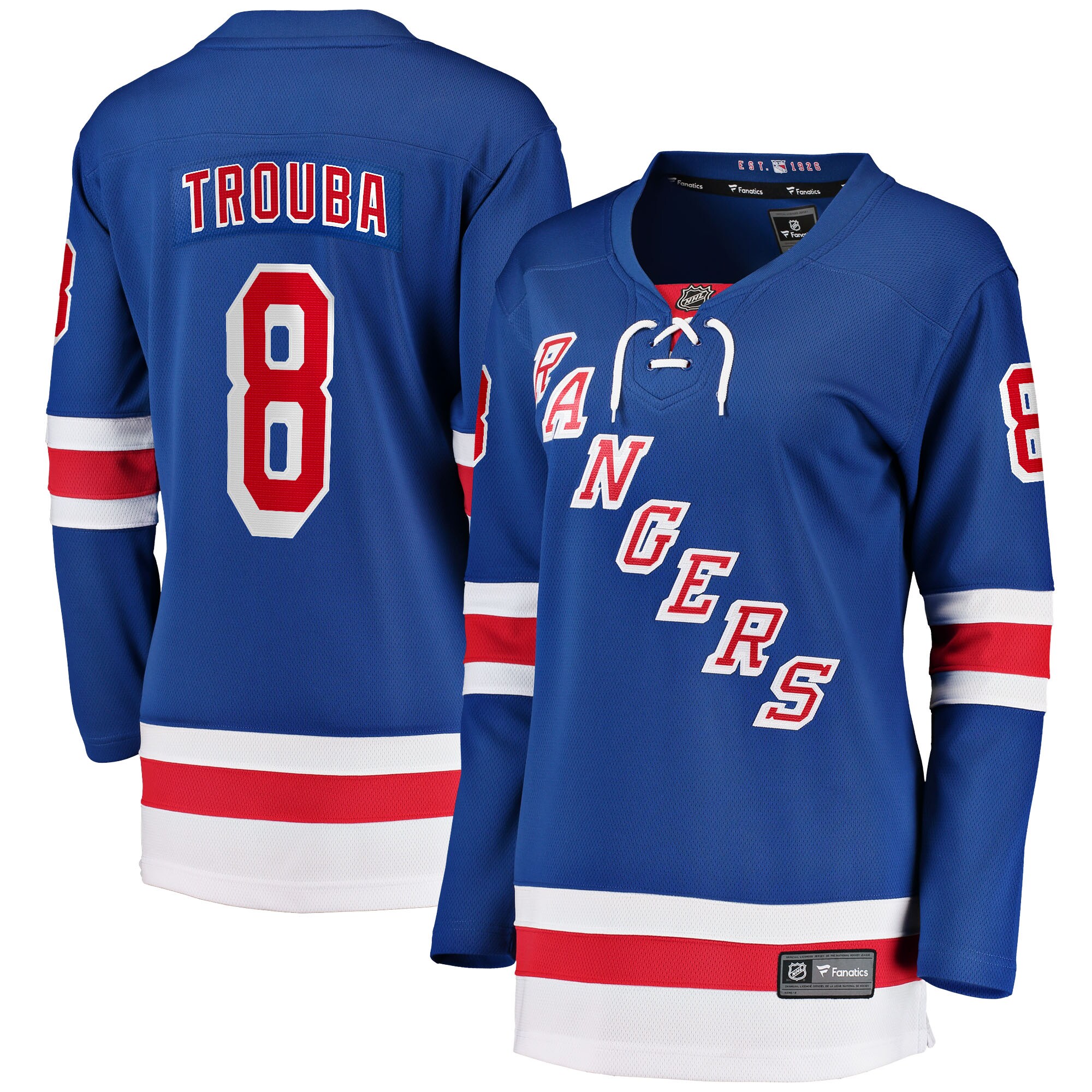 Jacob Trouba New York Rangers Fanatics Women&rsquo;s Home Breakaway Jersey &ndash; Blue mysite