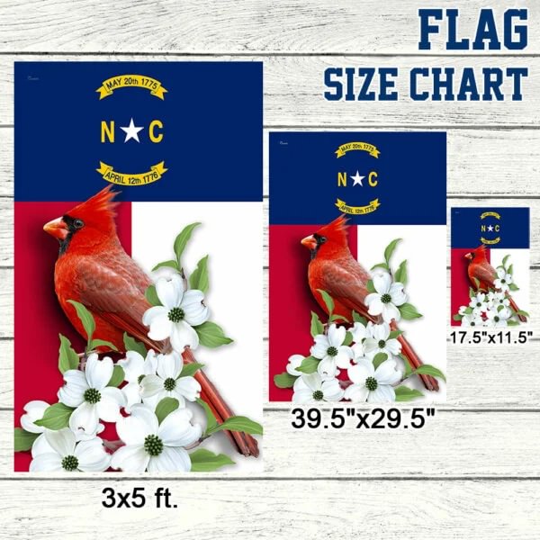 North Carolina Flag Cardinal And Flowering Dogwood BNN499F