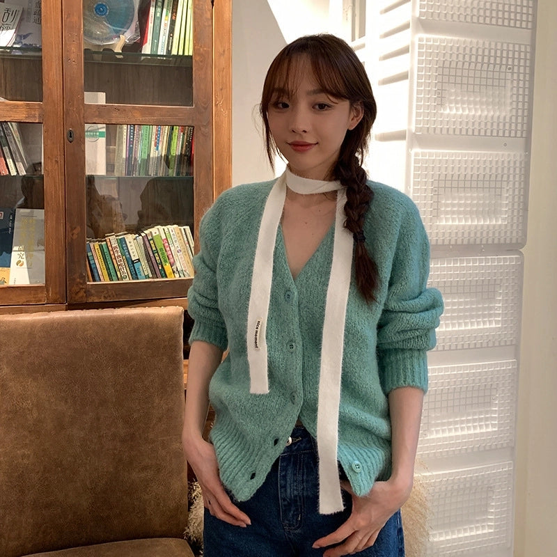 Women’s Minimalist Classic Style Solid Color Polyester Scarf