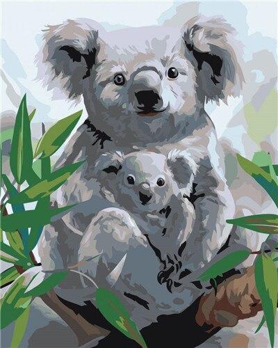 

Koala With Her Baby – Paint By Numbers - 40*50CM, 501 Original