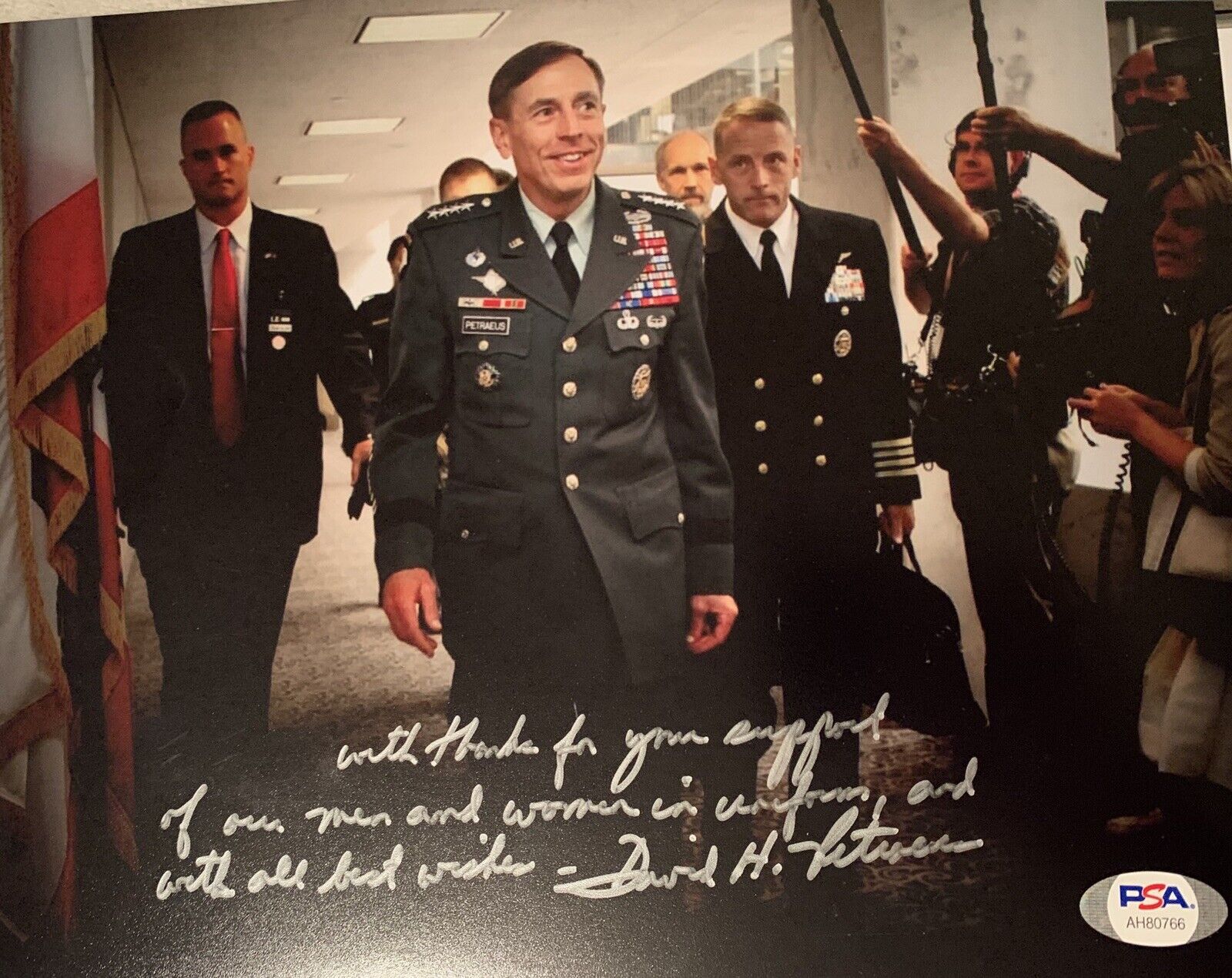 david petraeus Signed 8x10 Photo Poster painting Pic Psa Coa